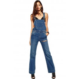 Blue Trendy Denim Overall Jumpsuits