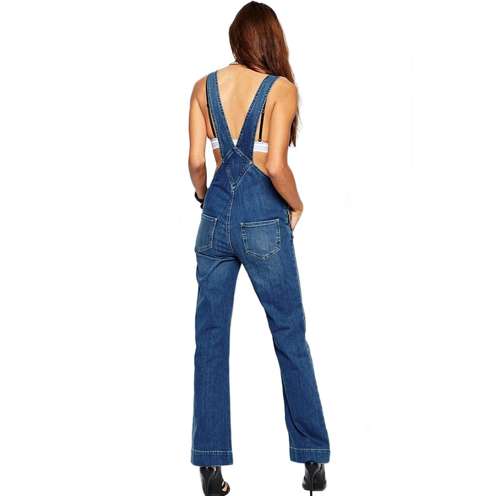 Blue Trendy Denim Overall Jumpsuits