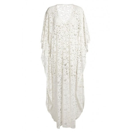 Floral Lace Butterfly Beach Pool Side Cover up Dress White