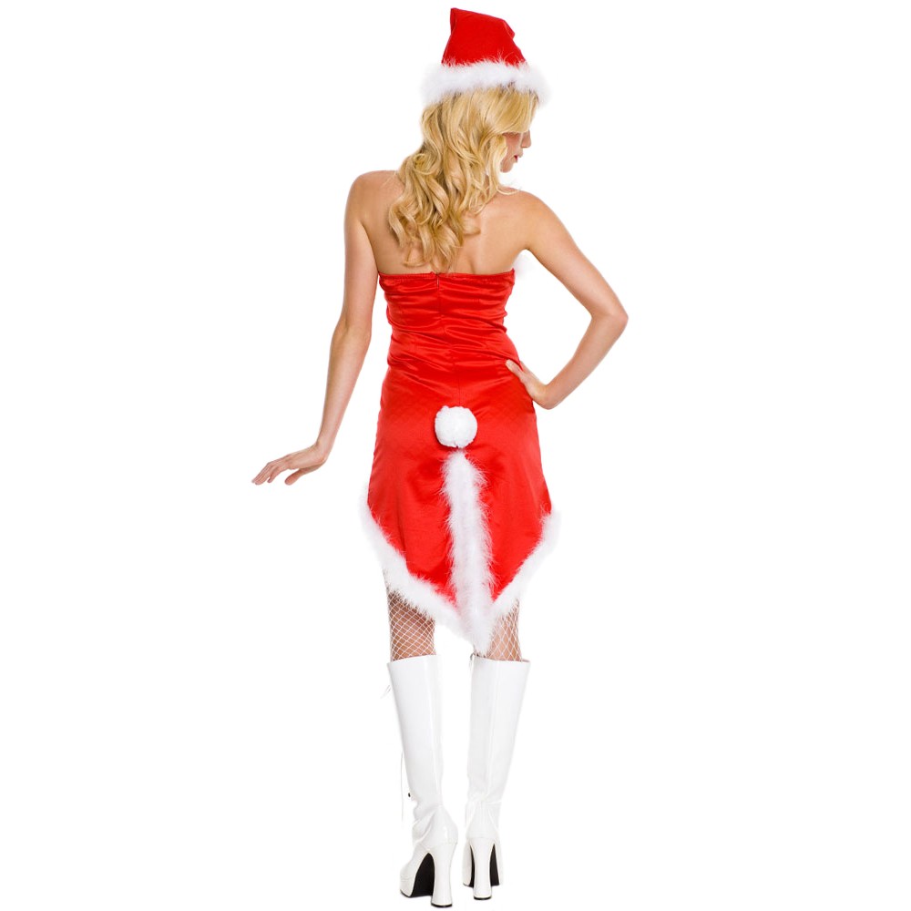 Party Xmas Christmas Miss Santa Tuxedo Costume Set